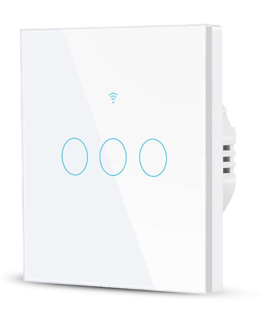 intrerupator smart cu touch rovo fn3c, 3 canale, sticla securizata, tuya, life smart, rf 433mhz, alexa si google assistant, fara - imagine 8